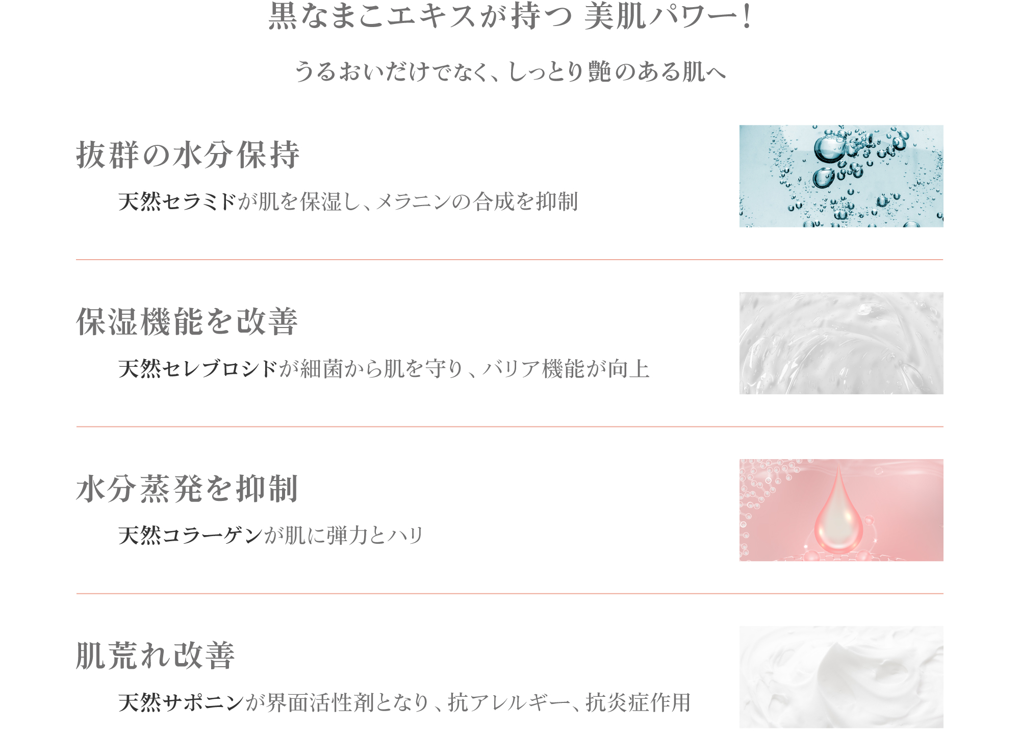 黒なまこエキスの美肌パワー