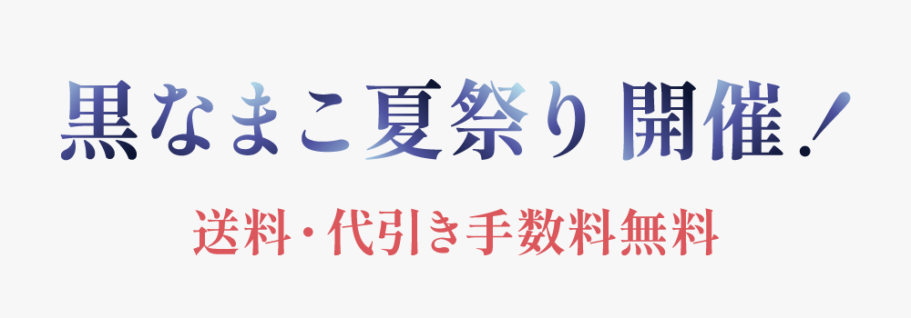 黒なまこ夏祭りセール2026